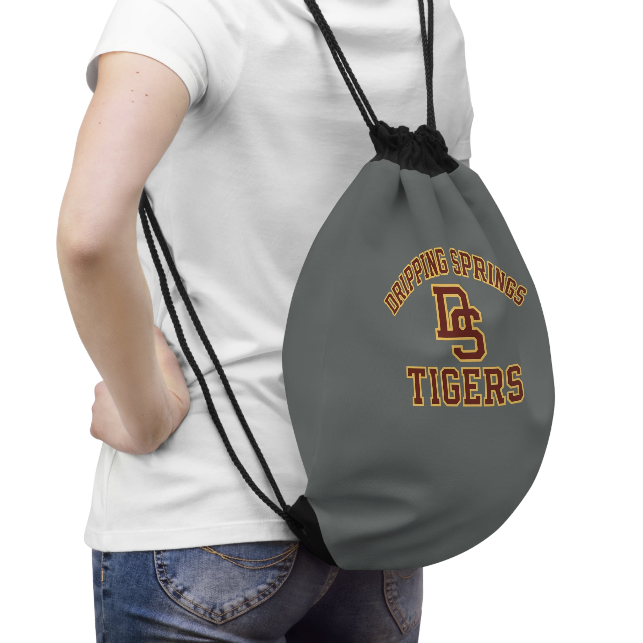 Dripping Springs Tigers Drawstring Bag — School Spirit Gym Sack