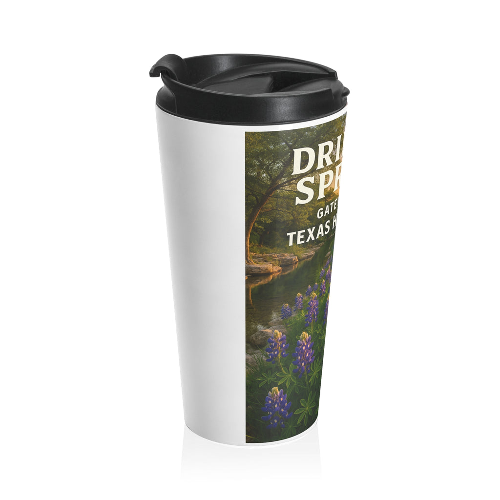 Dripping Springs Travel Mug — 'Gateway to the Ozarks Hill Country' Stainless Steel Tumbler