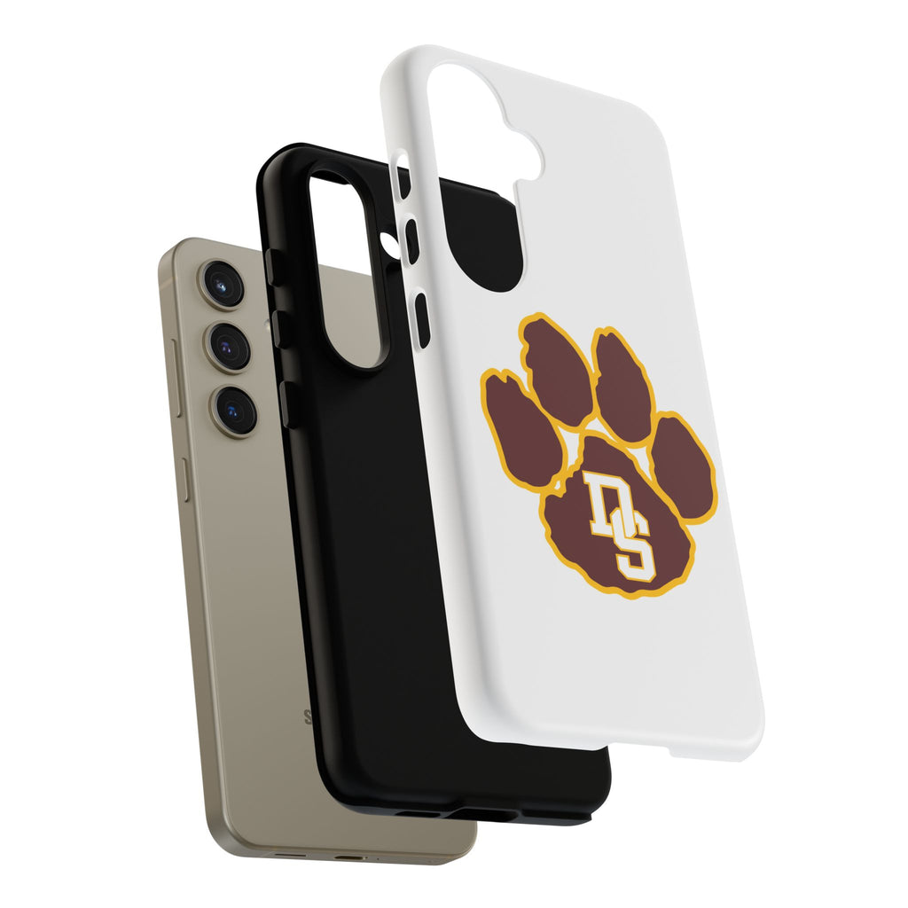 Phone Case — Maroon & Gold Paw Print with DS Monogram