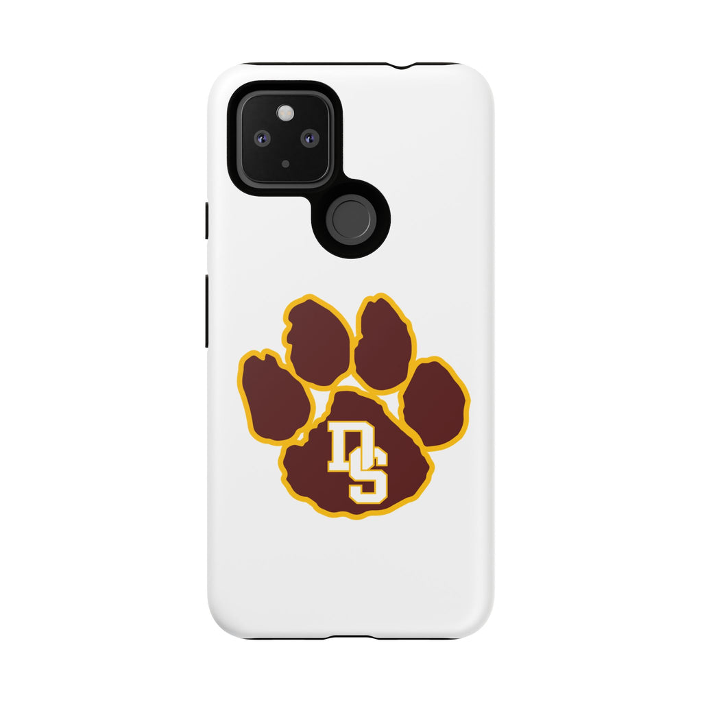 Phone Case — Maroon & Gold Paw Print with DS Monogram