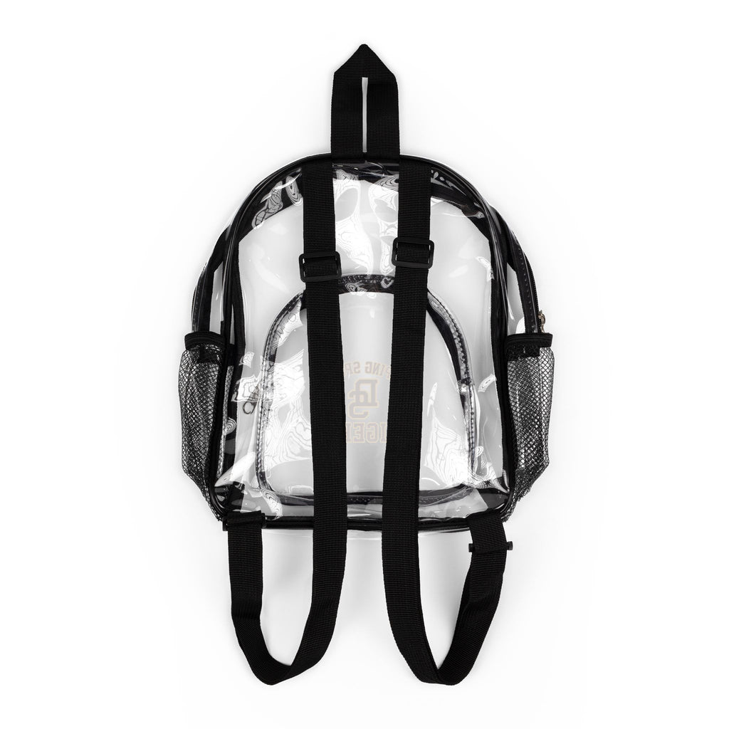 Clear Stadium Backpack – See-Through School & Event Bag with Team Logo (Tigers)