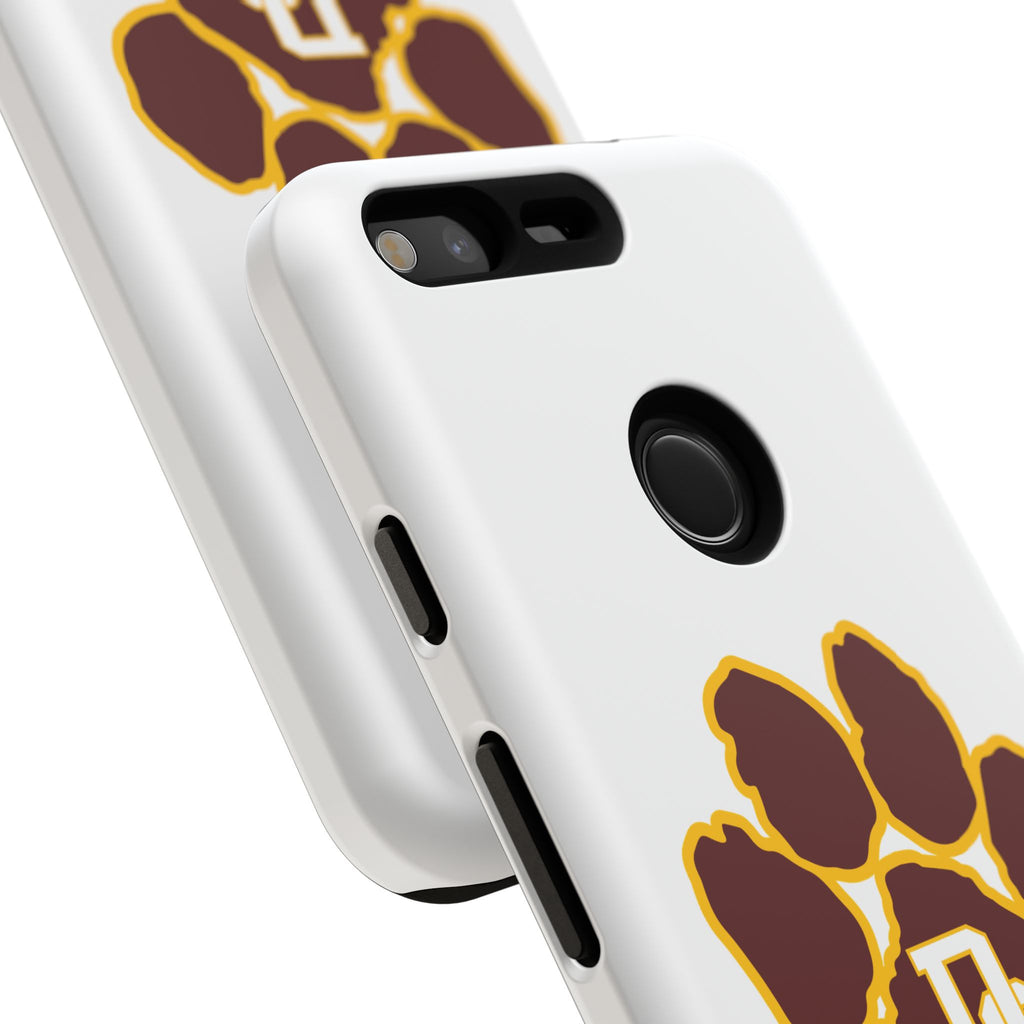 Phone Case — Maroon & Gold Paw Print with DS Monogram