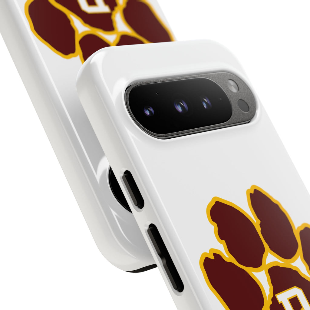Phone Case — Maroon & Gold Paw Print with DS Monogram
