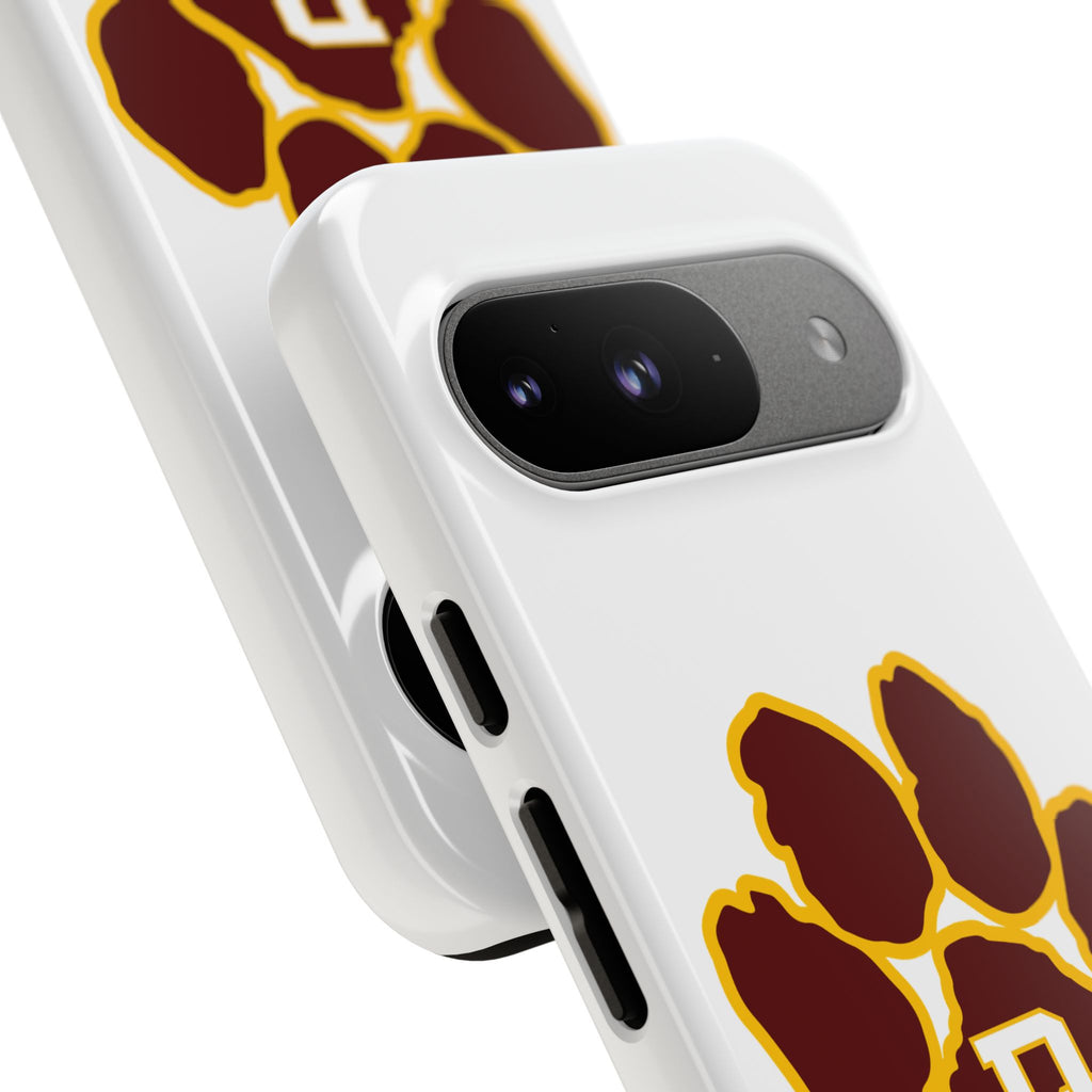 Phone Case — Maroon & Gold Paw Print with DS Monogram