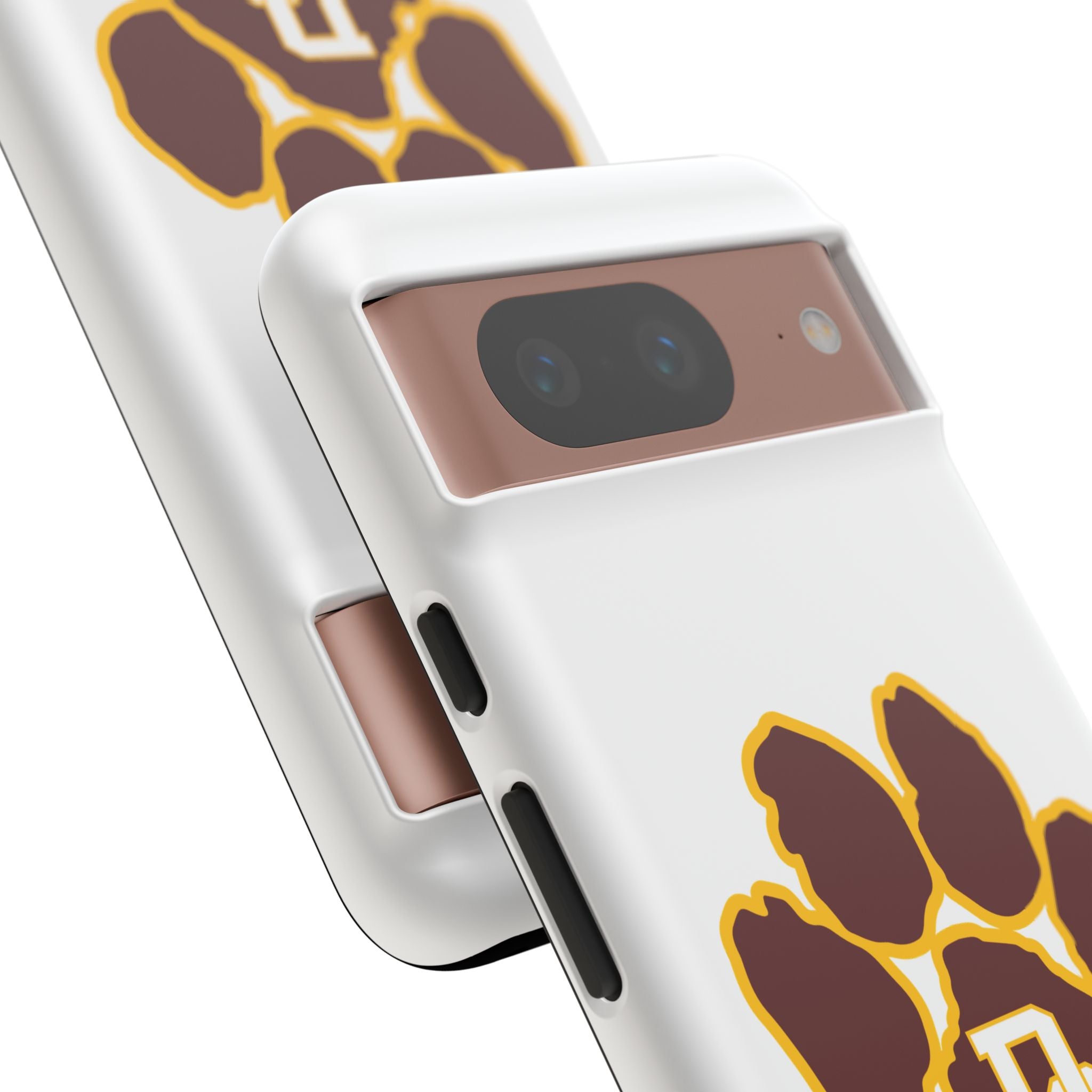 Phone Case — Maroon & Gold Paw Print with DS Monogram
