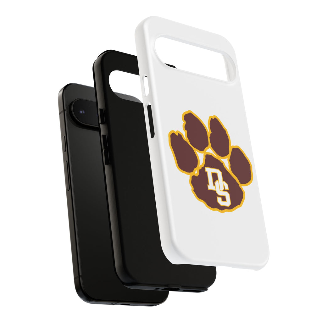 Phone Case — Maroon & Gold Paw Print with DS Monogram