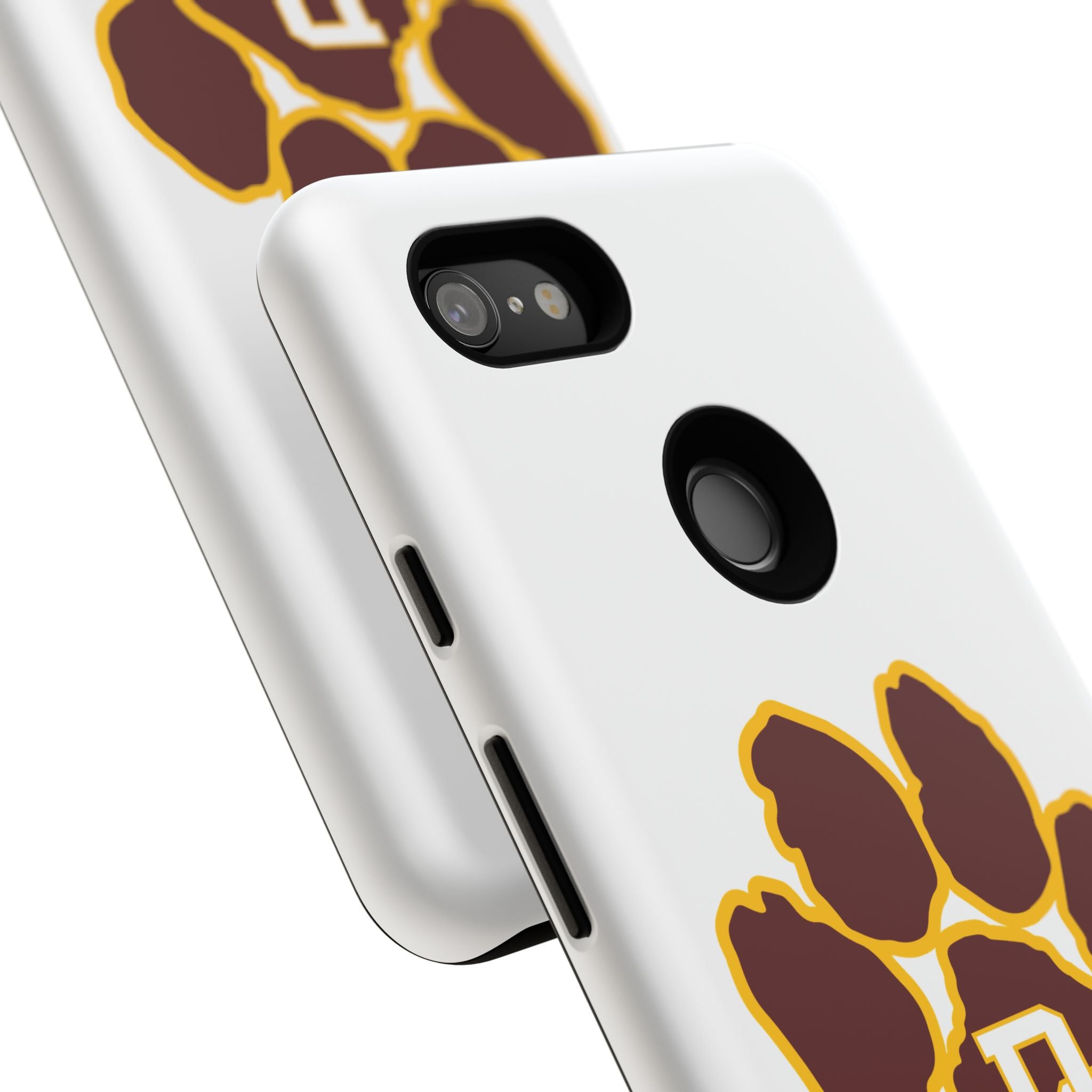 Phone Case — Maroon & Gold Paw Print with DS Monogram