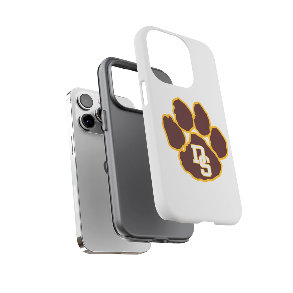 Phone Case — Maroon & Gold Paw Print with DS Monogram