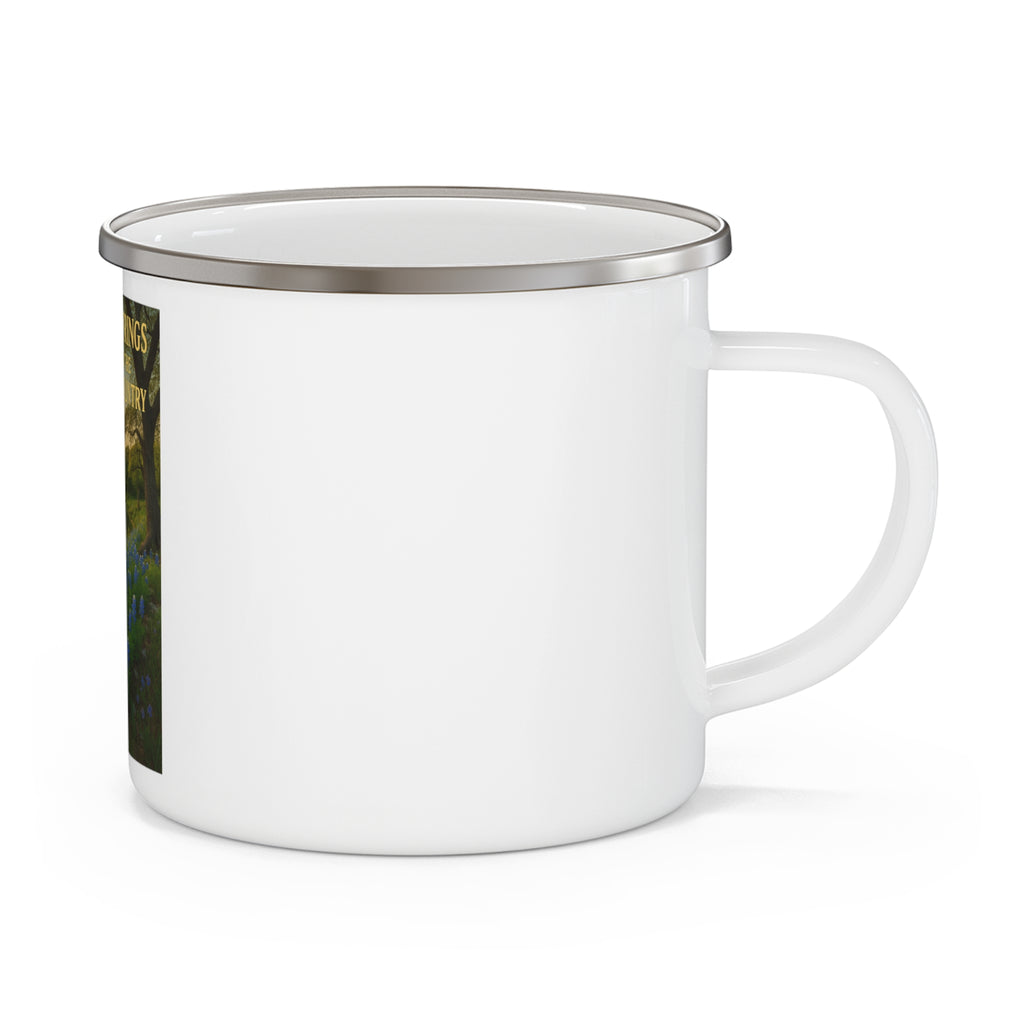 Hill Country Rivers Enamel Camping Mug — Texas Hill Country Scenic Campfire Cup