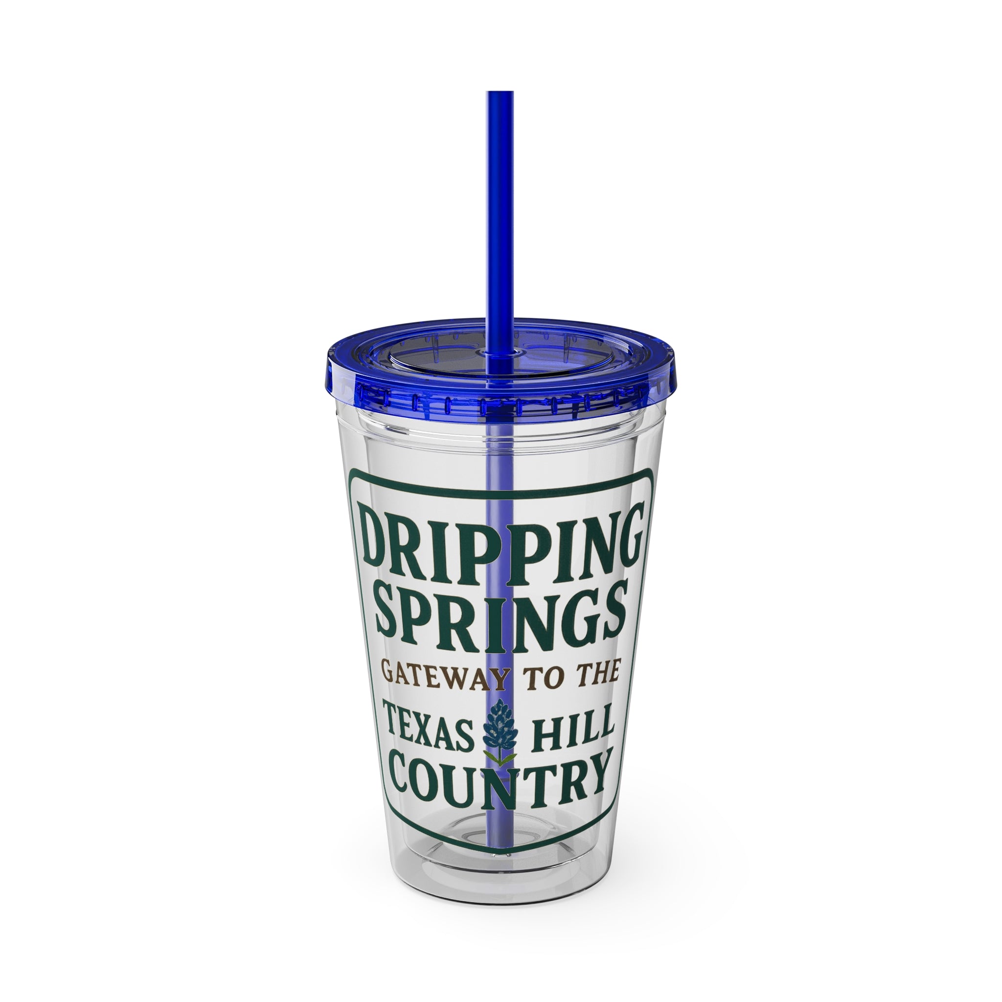 Gateway to Hill Country Sunsplash Tumbler with Straw, 16oz - Perfect for Walks, Workouts, Gifts & School, Customizable Design for Everyone
