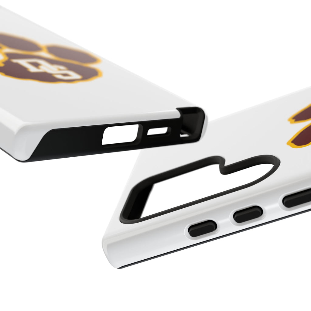 Phone Case — Maroon & Gold Paw Print with DS Monogram