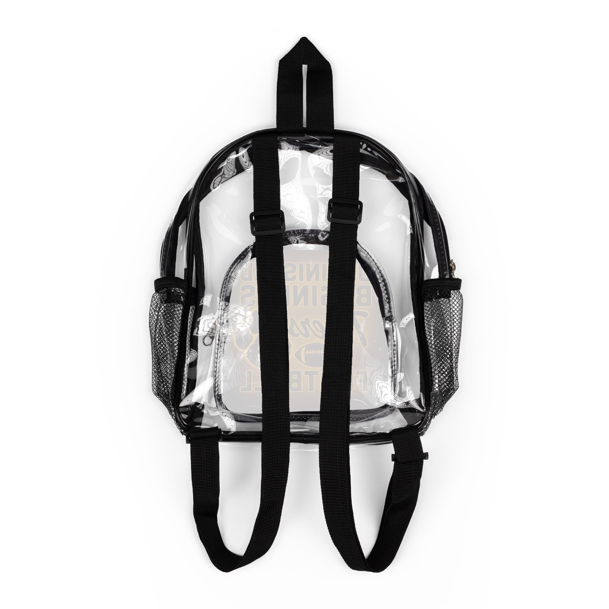 Clear Stadium Backpack with Paw Logo – Transparent School & Game Day Bag