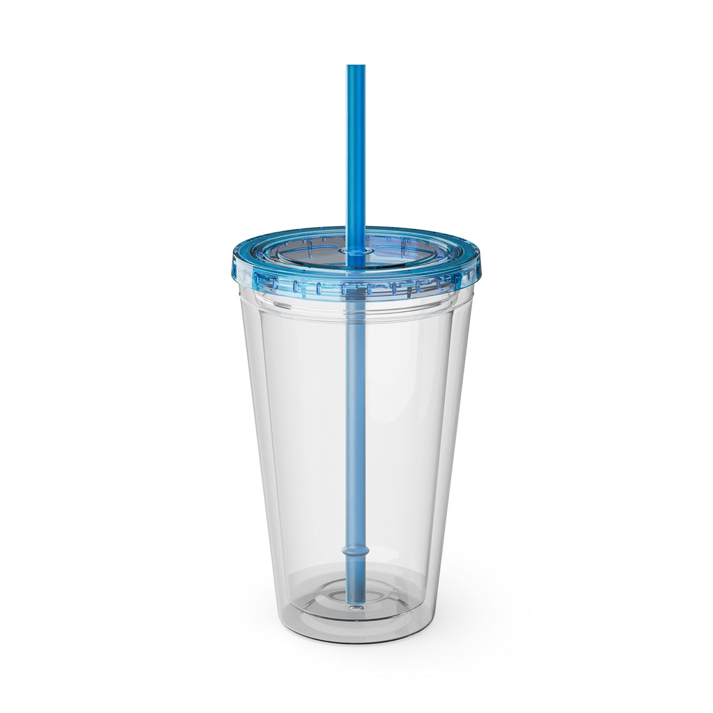 Hill Country Sunsplash Tumbler with Straw, 16oz - Perfect for Walks, Workouts, Gifts & School, Customizable Design for Everyone