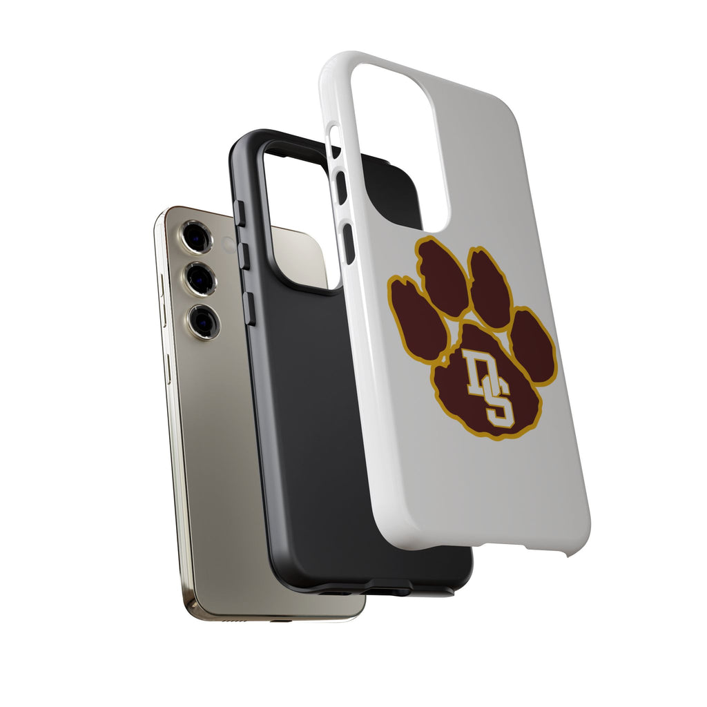 Phone Case — Maroon & Gold Paw Print with DS Monogram