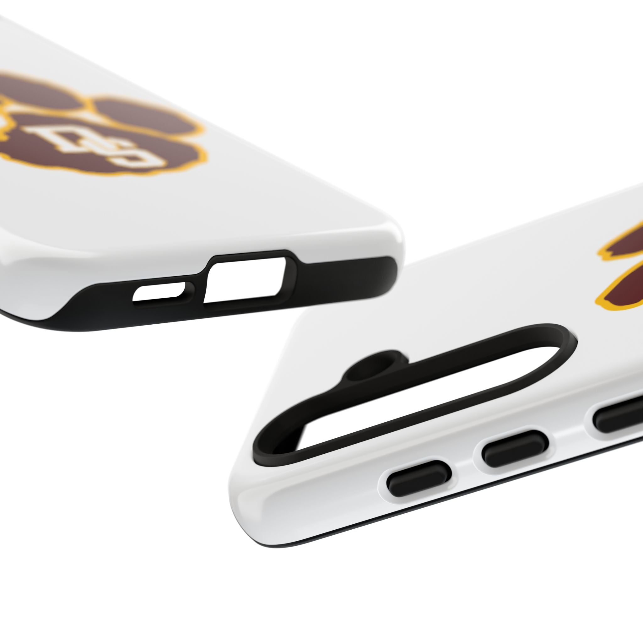 Phone Case — Maroon & Gold Paw Print with DS Monogram