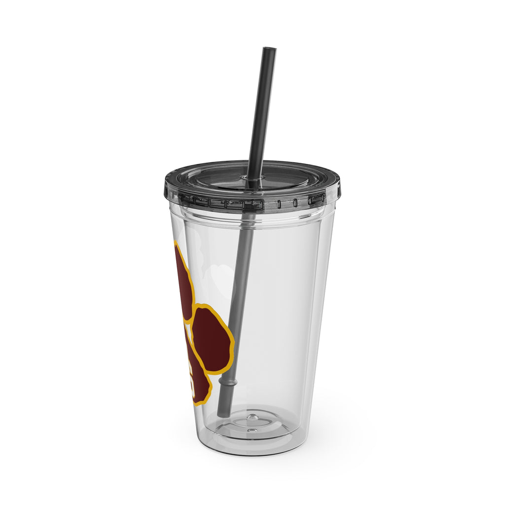 Sunsplash Tumbler with Straw, 16oz - Perfect for Walks, Workouts, Gifts & School, Customizable Design for Everyone