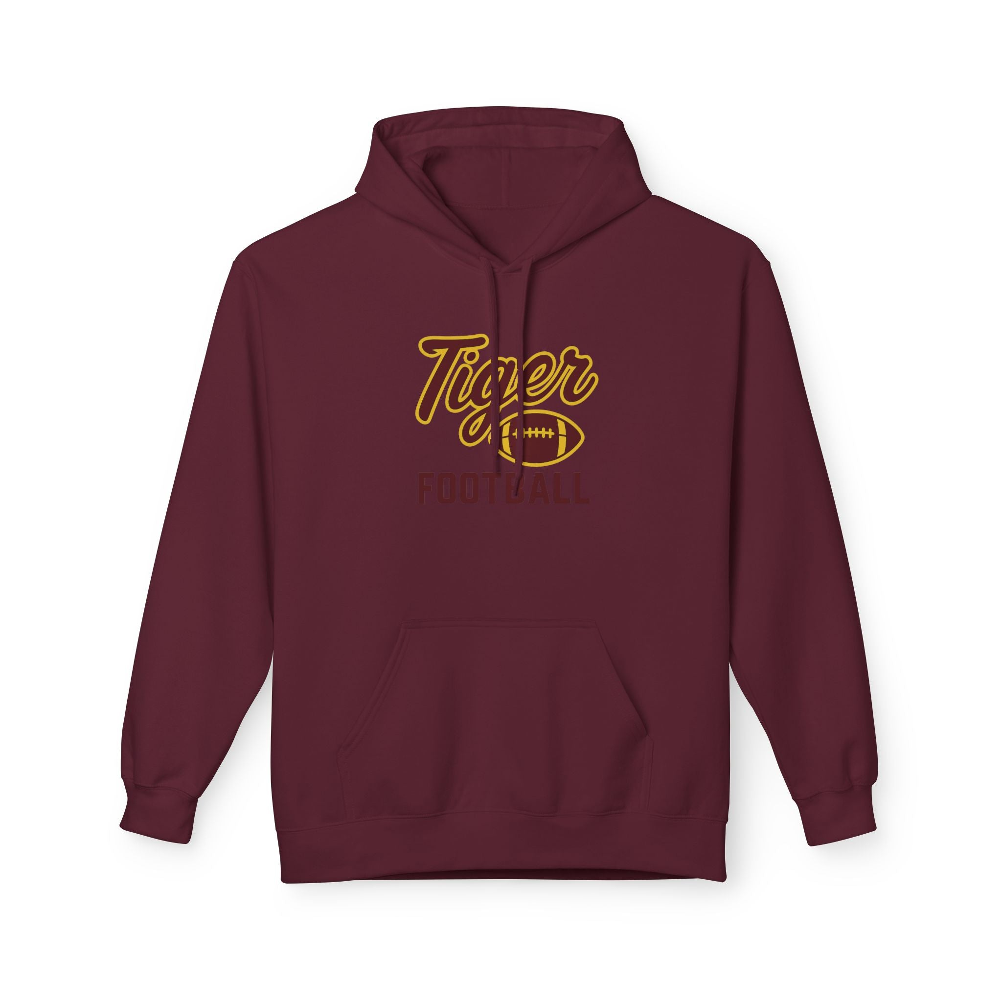 "TIGER FOOTBALL"  Unisex Midweight Softstyle Fleece Hoodie- 6 color options